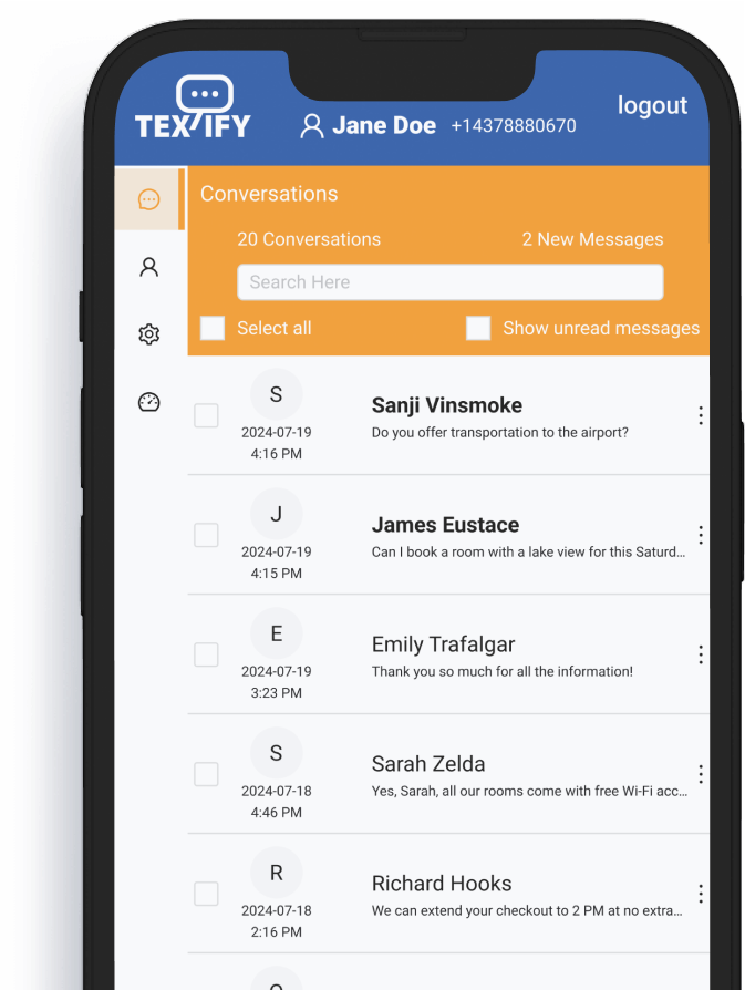 iPhone 13 showing Textify mobile app